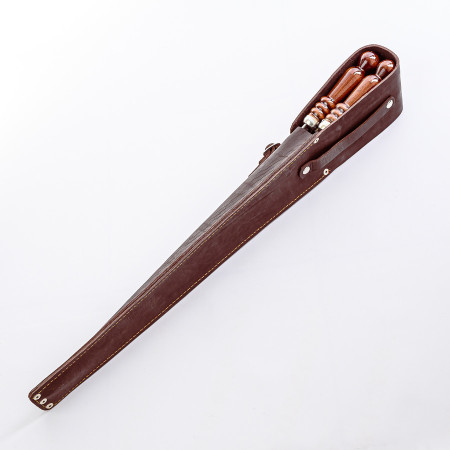 A set of skewers 670*12*3 mm in brown leather case в Владивостоке