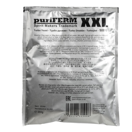 Turbo yeast alcohol "PuriFerm XXL" (350 gr) в Владивостоке