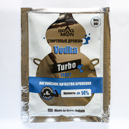 Turbo yeast alcohol BragMan "Vodka TURBO" (66 gr) в Владивостоке