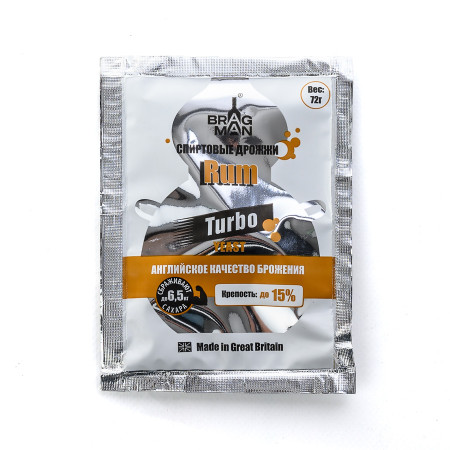 Turbo yeast alcohol BragMan "RUM TURBO" (72 gr) в Владивостоке