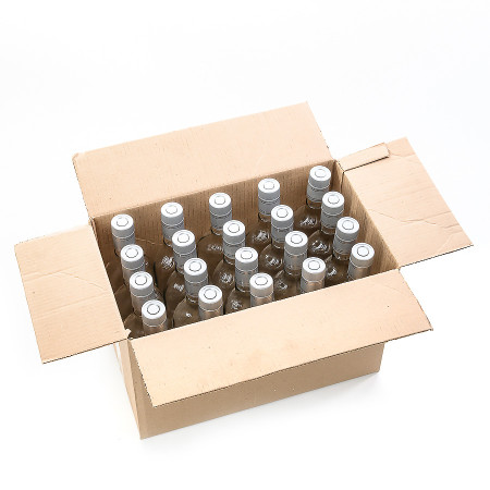 20 бутылок "Фляжка" 0,5 л с пробками гуала в коробке в Владивостоке
