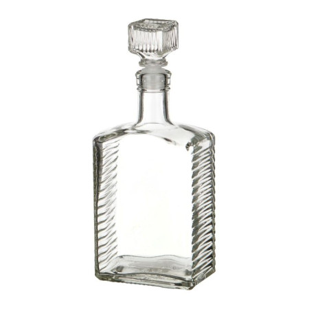Бутылка (штоф) "Кристалл" стеклянная 0,5 литра с пробкой  в Владивостоке